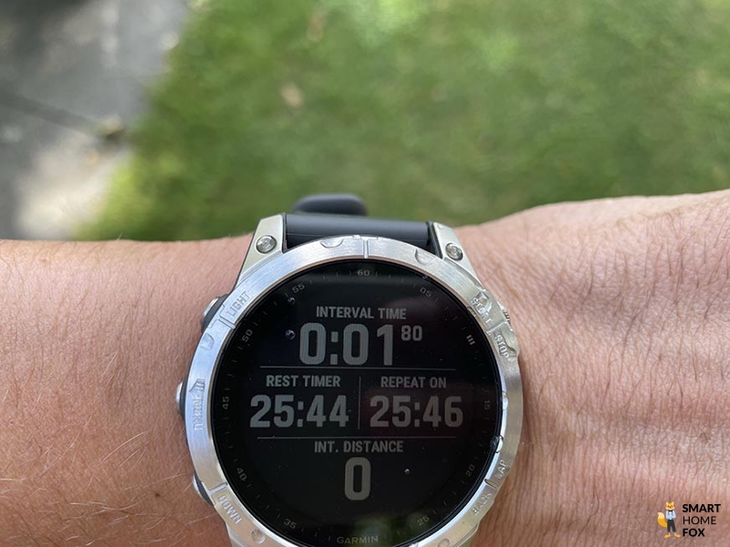 Интервальная тренировка на Garmin Fenix 7.